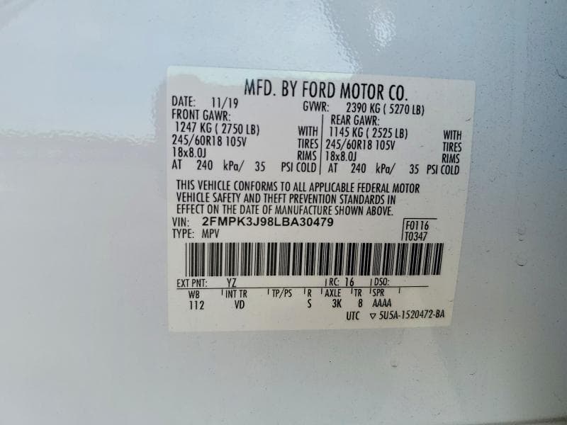 2020 FORD EDGE SEL 13