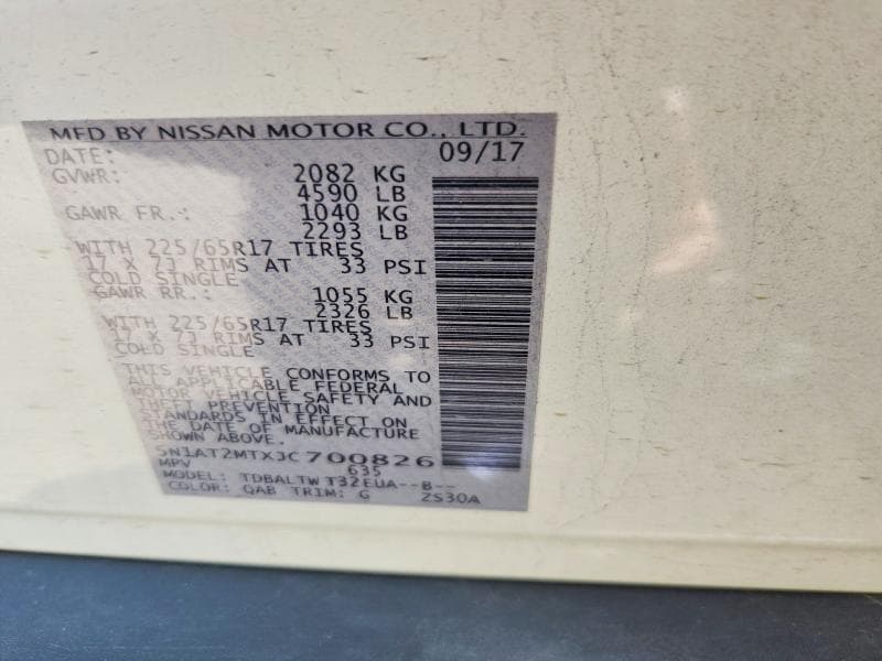 2018 NISSAN ROGUE SV 13