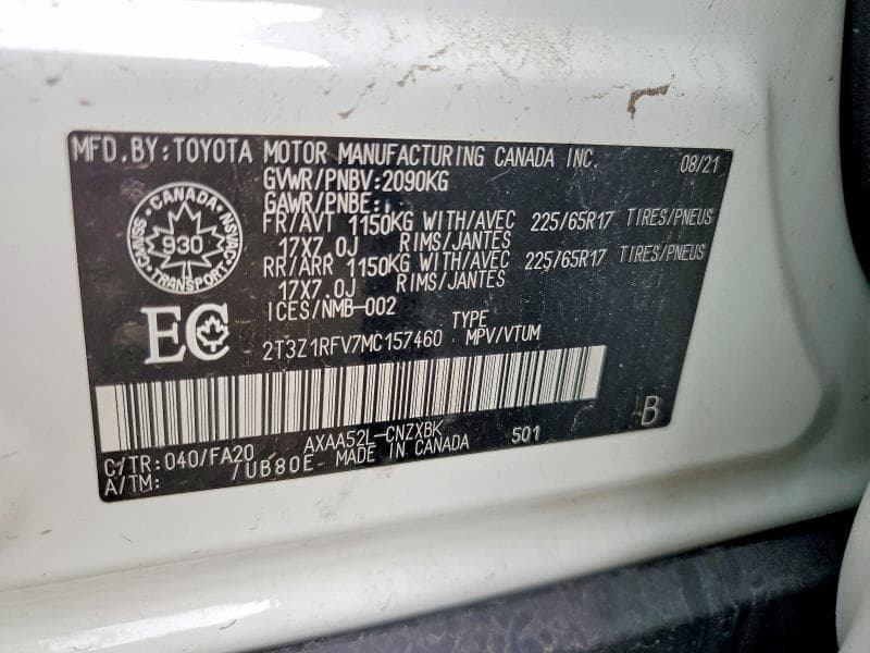 2021 TOYOTA RAV4 LE 13