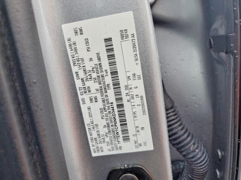 2022 FORD F150 SUPERCREW 13