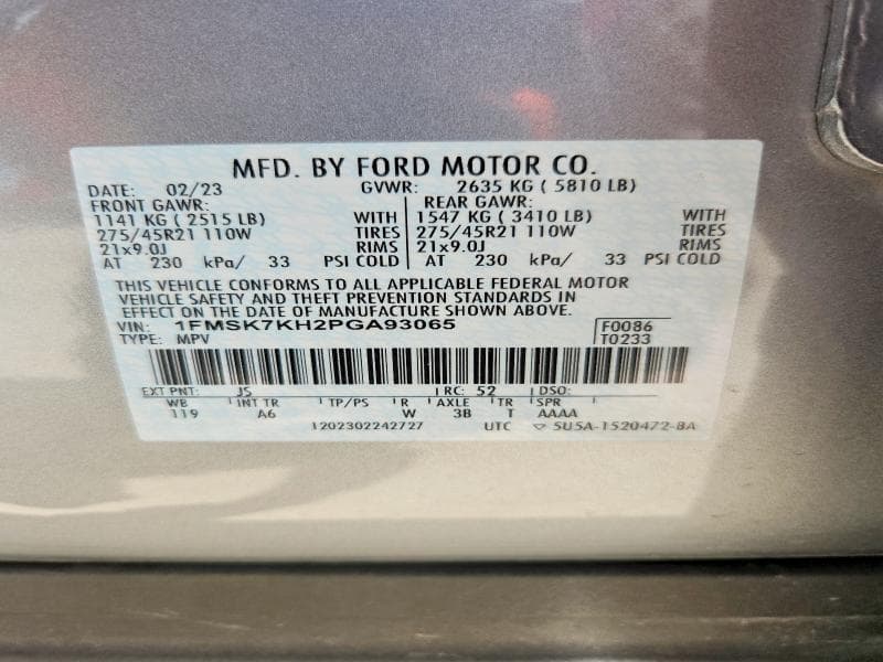 2023 FORD EXPLORER ST-LINE 13
