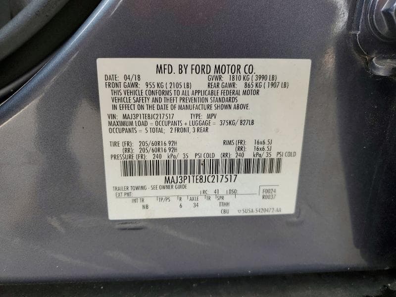2018 FORD ECOSPORT SE 12