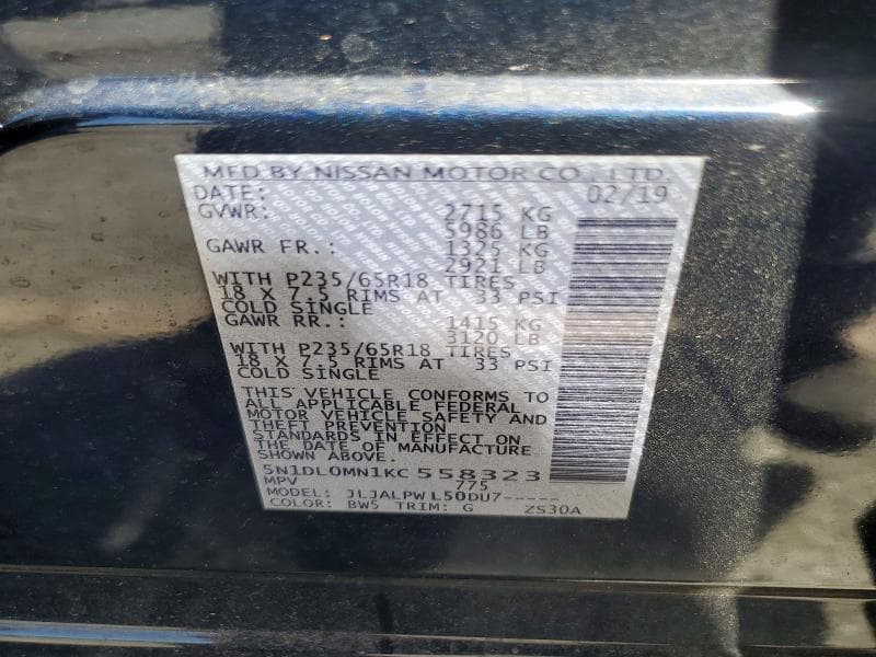 2019 INFINITI QX60 PURE 13