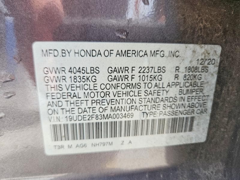 2021 ACURA ILX PREMIUM A-SPEC/TECHNOLOGY A-SP 13