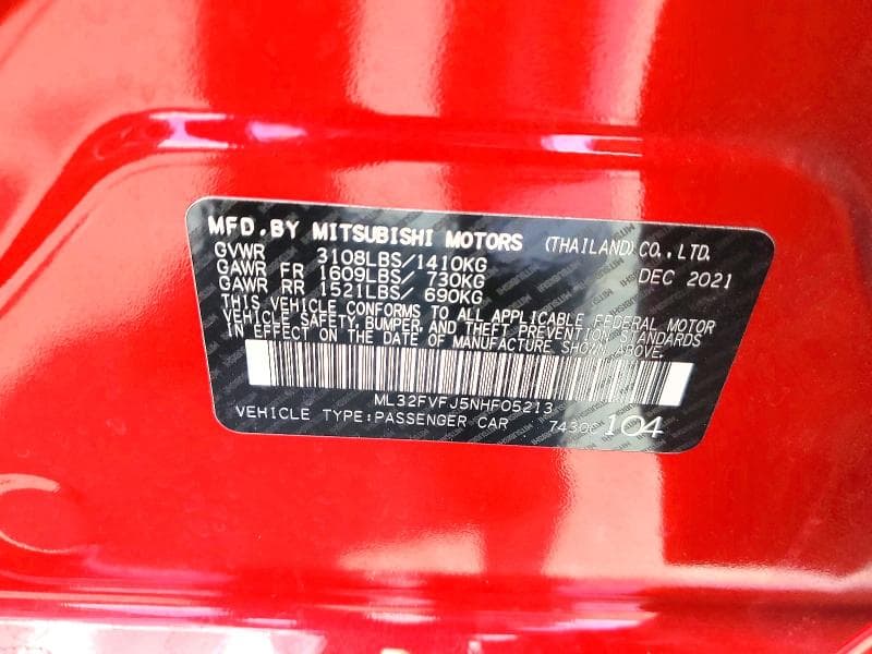 2022 MITSUBISHI MIRAGE G4 SE 13