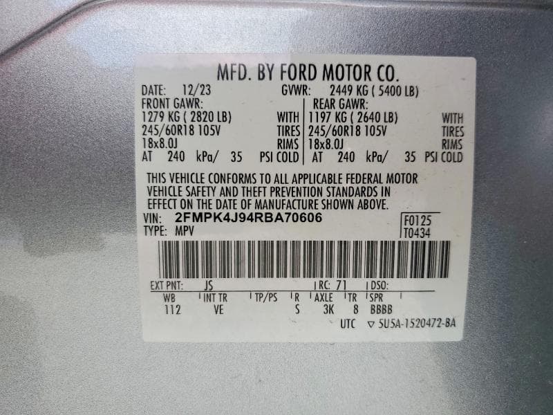 2024 FORD EDGE SEL 13