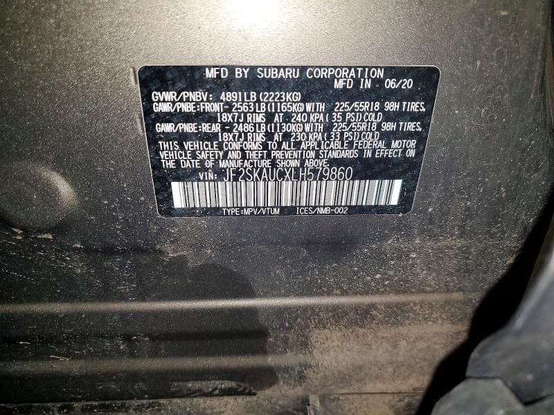 2020 SUBARU FORESTER LIMITED 13