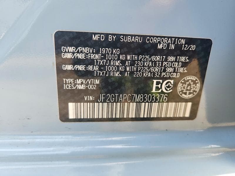 2021 SUBARU CROSSTREK PREMIUM 13