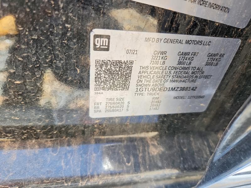 2021 GMC SIERRA K1500 SLT 12