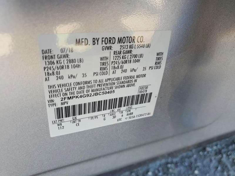 2018 FORD EDGE SE 13
