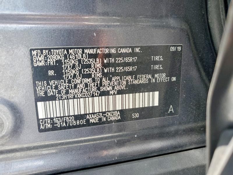 2019 TOYOTA RAV4 LE 13