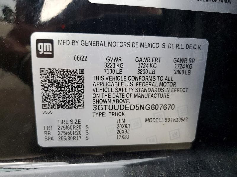 2022 GMC SIERRA K1500 SLT 12