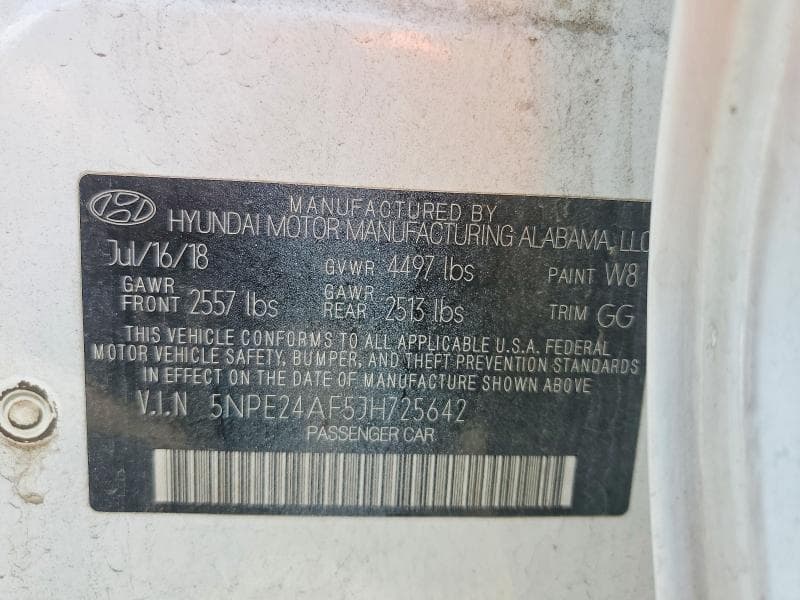 2018 HYUNDAI SONATA SE 12