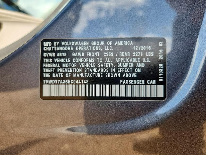 2017 VOLKSWAGEN PASSAT R-LINE 12