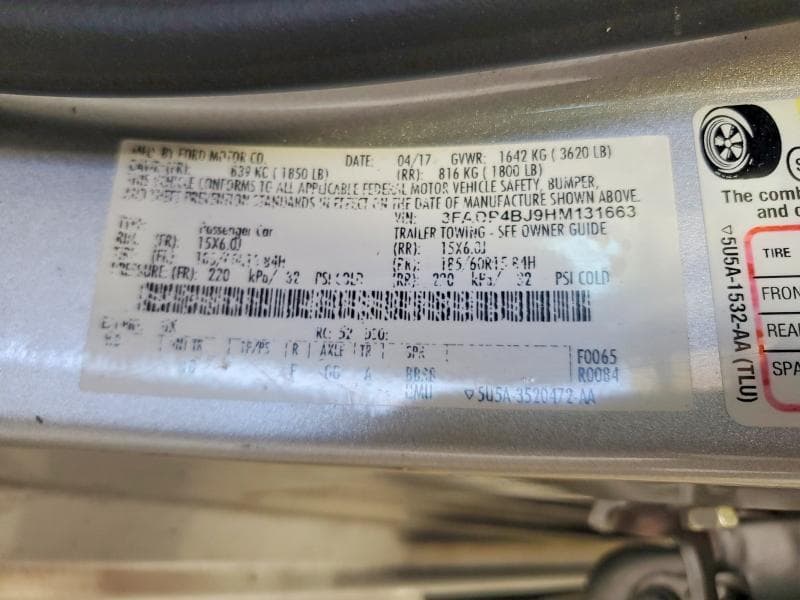 2017 FORD FIESTA SE 12