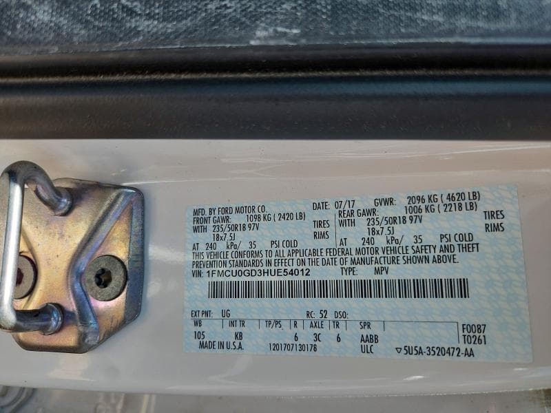 2017 FORD ESCAPE SE 14