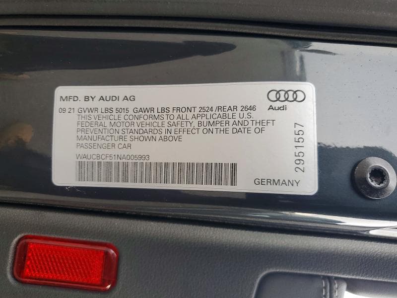 2022 AUDI A5 PREMIUM PLUS 40 12