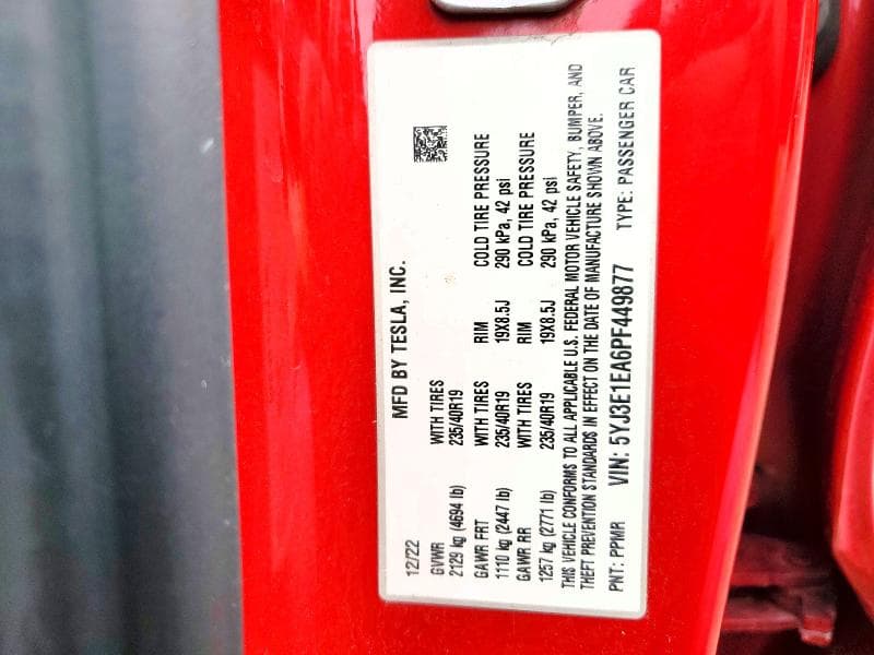 2023 TESLA MODEL 3 12