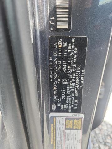 2021 KIA FORTE GT LINE 12