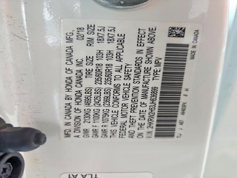 2018 HONDA CR-V EX 14