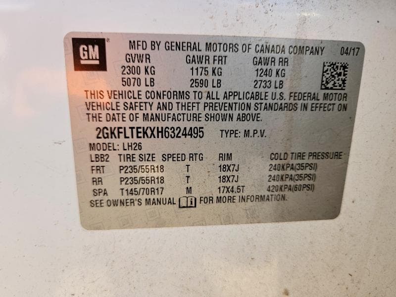 2017 GMC TERRAIN SLE 13