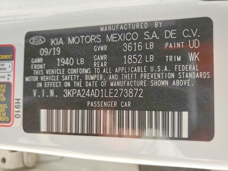 2020 KIA RIO S 12