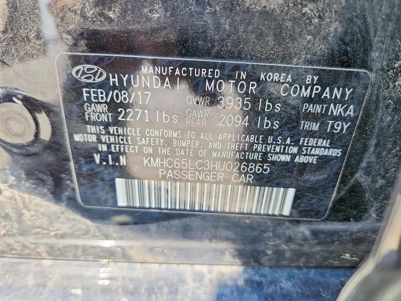2017 HYUNDAI IONIQ BLUE 12