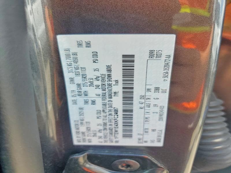2019 FORD F150 SUPERCREW 12