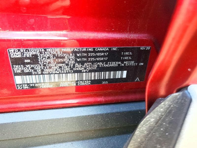 2021 TOYOTA RAV4 LE 13