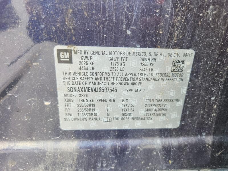 2018 CHEVROLET EQUINOX PREMIER 13