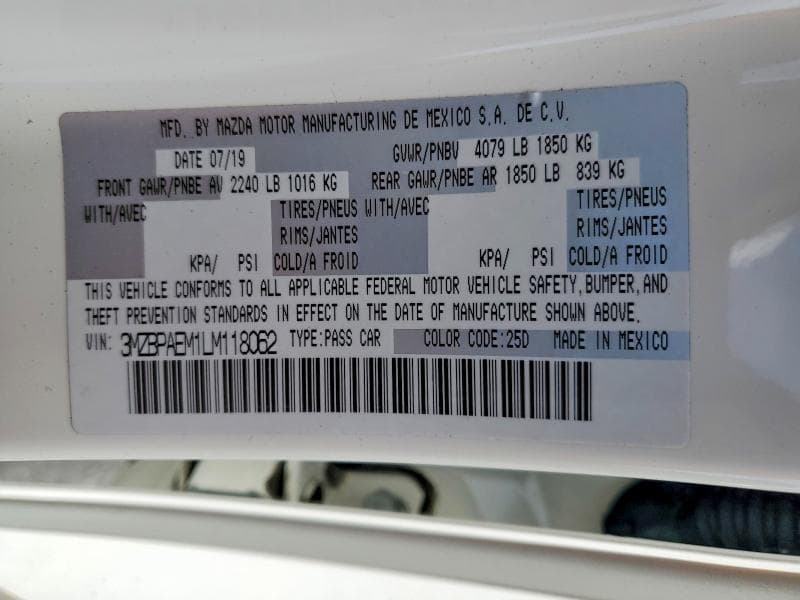 2020 MAZDA 3 PREMIUM 13