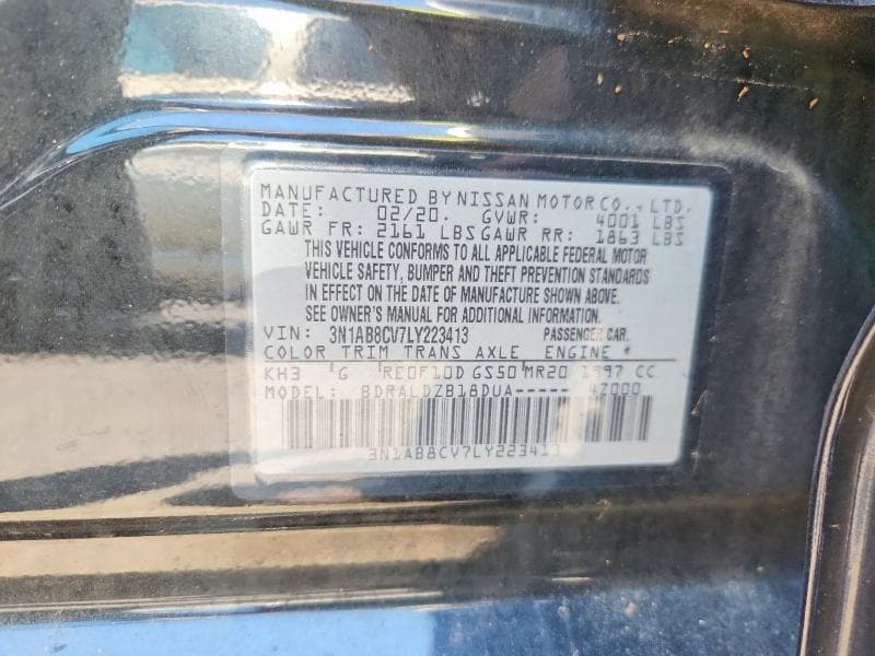 2020 NISSAN SENTRA SV 12