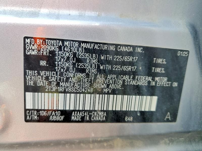 2025 TOYOTA RAV4 XLE 12