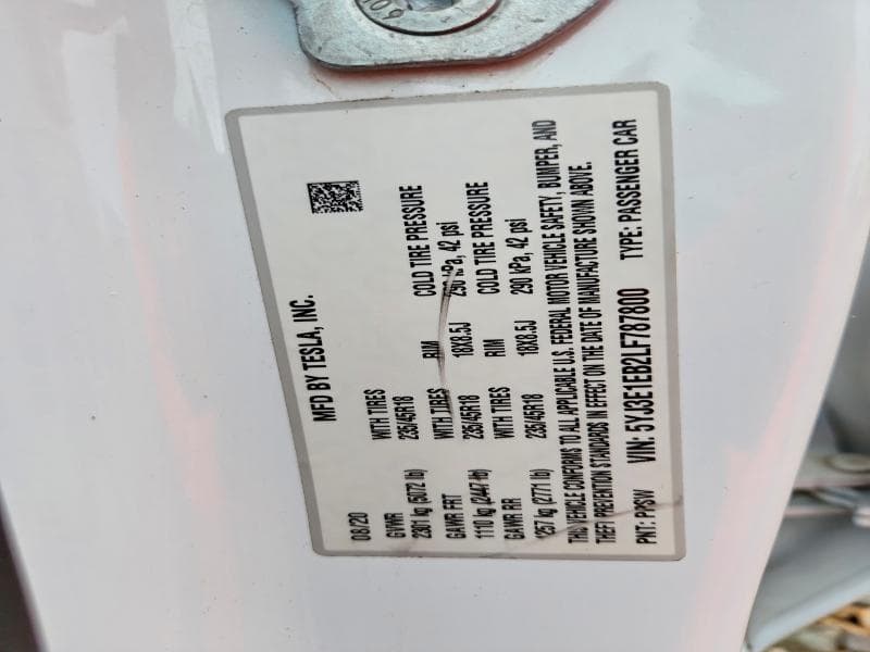2020 TESLA MODEL 3 12