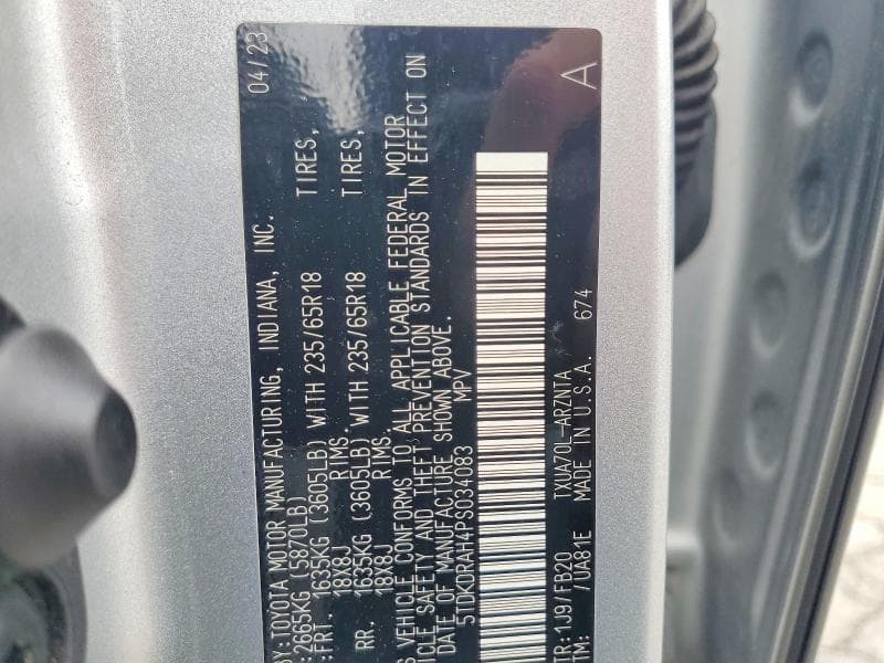 2023 TOYOTA HIGHLANDER LE 13