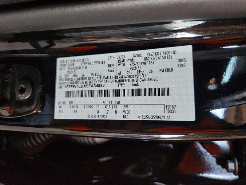 2025 FORD F150 PLATINUM 13