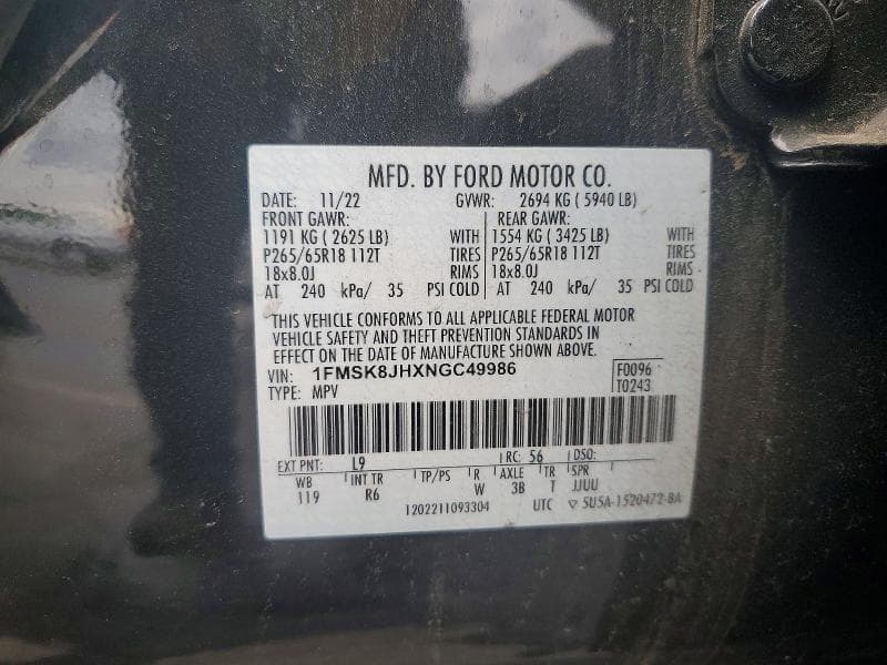2022 FORD EXPLORER TIMBERLINE 13