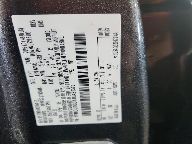 2018 FORD ESCAPE SE 12