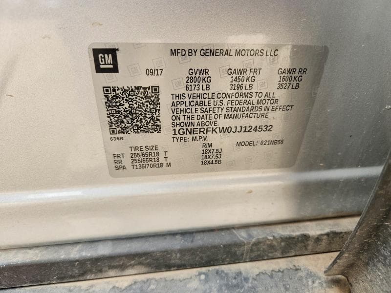 2018 CHEVROLET TRAVERSE LS 13
