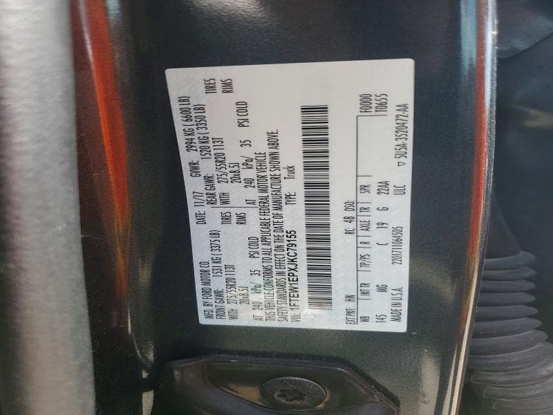 2018 FORD F150 SUPERCREW 12