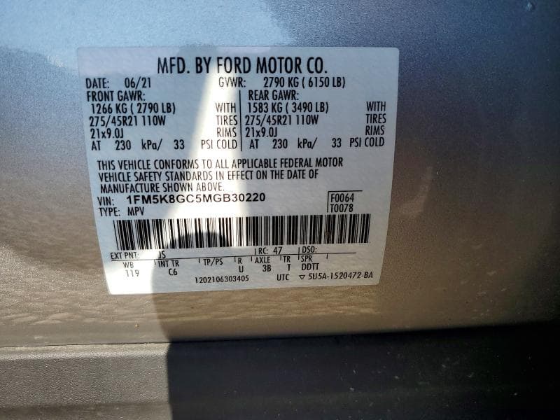 2021 FORD EXPLORER ST 13
