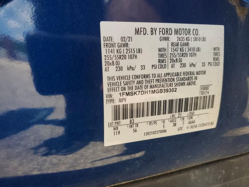 2021 FORD EXPLORER XLT 13