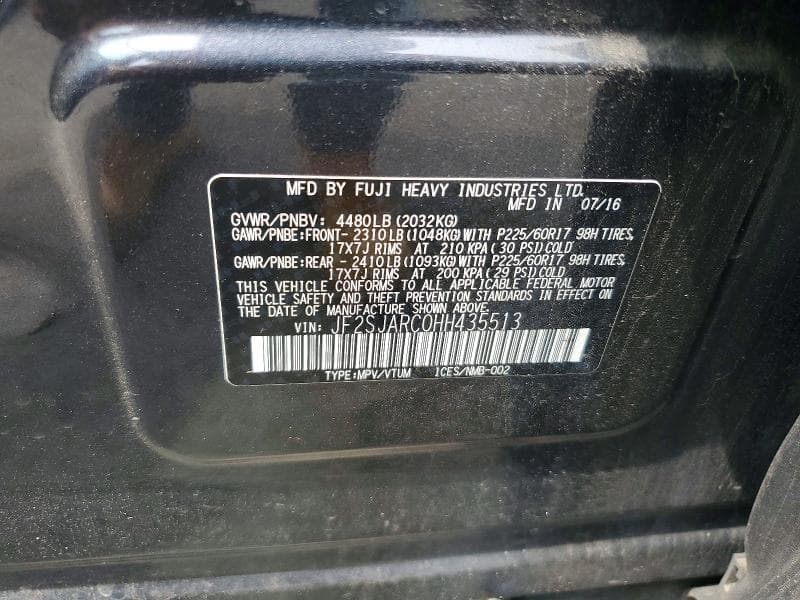 2017 SUBARU FORESTER 2.5I LIMITED 14