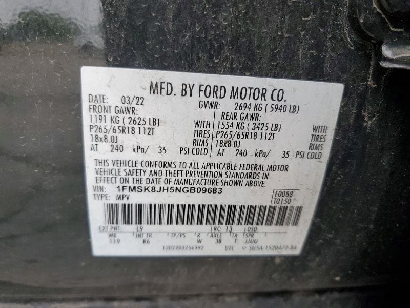 2022 FORD EXPLORER TIMBERLINE 13