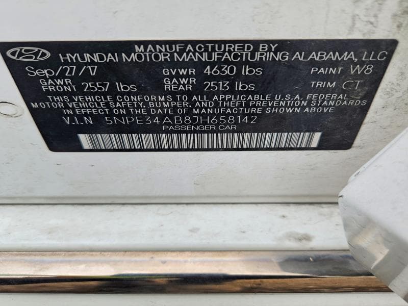 2018 HYUNDAI SONATA SPORT 2.0T 12