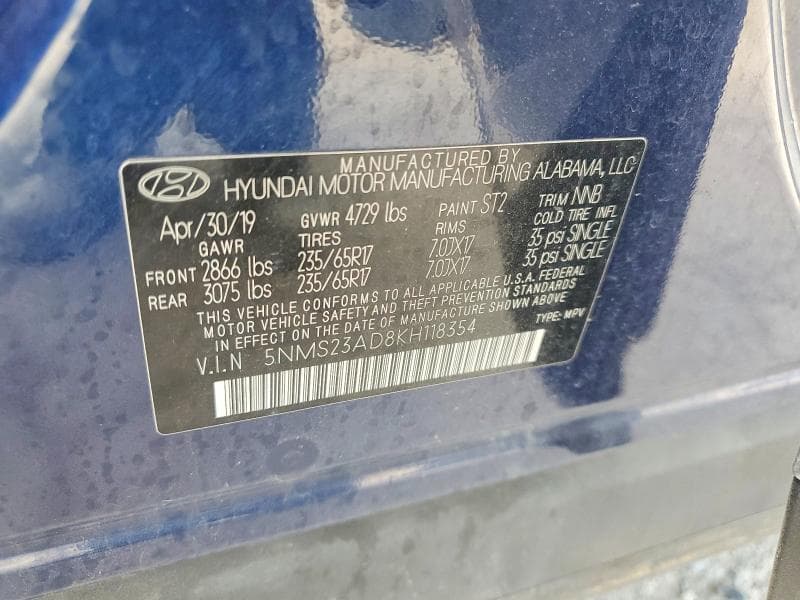 2019 HYUNDAI SANTA FE SE 13