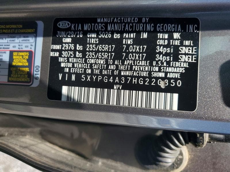 2017 KIA SORENTO LX 12