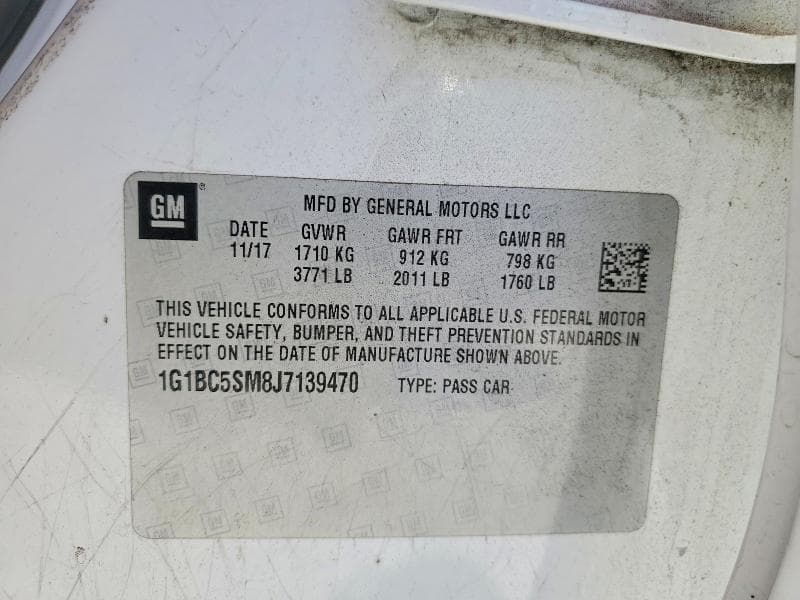 2018 CHEVROLET CRUZE LS 12
