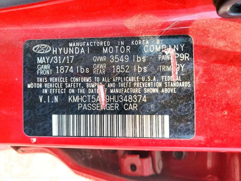 2017 HYUNDAI ACCENT SE 12