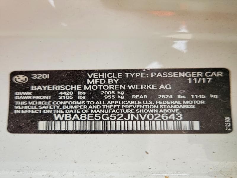2018 BMW 320 XI 12